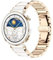 WUURAA Correa de cerámica y Metal de 18mm for Huawei Watch GT5 Pro, 42mm, GT5, 41mm, pulsera de negocios for Huawei Watch GT4, correa de 41mm(Rose gold white,18mm)
