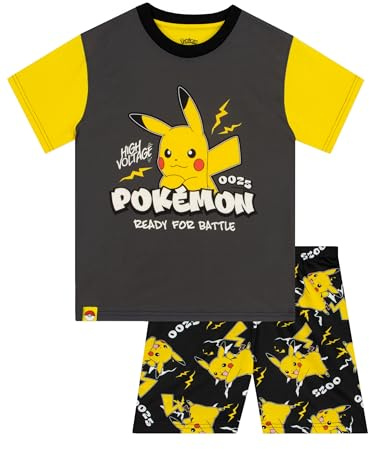 Pokemon Schlafanzug Kurz | Pikachu Schlafanzug Jungen | Pikachu Schlafanzüge für Jungen