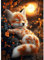 GDYEEH Niedlicher Fuchs Diamond Painting Erwachsene, 5D Fuchs Diamant Kunst Bilder Anfänger, DIY Runder Vollbohrer Mondnacht Diamanten Malerei Stickerei Kreuzstich Geschenke Home Wand Dekor 30x40cm