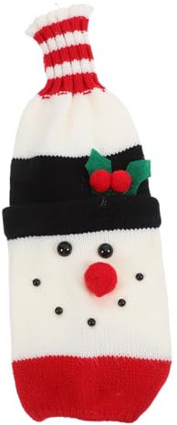 Alipis Christmas Snowman Wine Bottle Cover Knitted Sweater Bag Xmas Decorative Bottle Holder