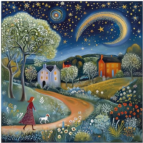 Wentworth Jigsaw Puzzle – Night Walk– 240 Pieces - For Adults - Shaped Puzzle Pieces & Themed Whimsies - Great for a Gift