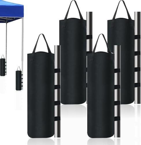 Haplos 4 Piezas Bolsas Peso Carpa Oxford 800D para Arena | Tejido Oxford reforzado y cierre seguro para añadir estabilidad a cenadores, pabellones y tiendas plegables.