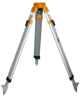 Nedo Aluminium-Stativ mit flachem Stativteller - Nutzhöhe von 1,08m bis 1,72m - Geeignet für Nivellier, Rotationslaser und Bautheodolit