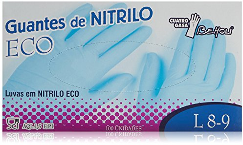 Guantes de nitrilo blue safe, talla M 7-8