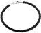 Nenalina Damen-Armband Beadarmband aus Kunstleder in schwarz, mit Karabinerverschluss in 925 Sterling Silber, Länge 19 cm, 803022-019