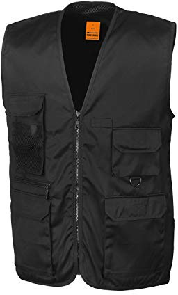 Result Herren Bodywarmer Work-Guard Safari Waistcoat R045X Black L