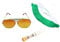 costumebase Angst & Abscheu Las Vegas Hut + Orange Amber Sonnenbrille + Zigarettenspitze