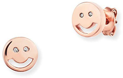 cai Damen Ohrstecker 925/- Sterling Silber 0,7cm rotvergoldet Zirkonia rot 135210076
