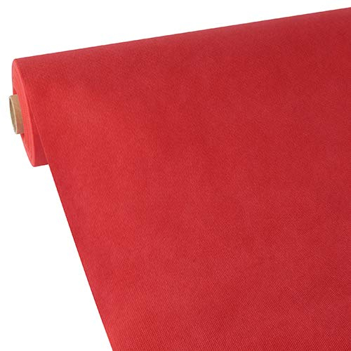 Papstar, Tischdecke, stoffähnlich, Vlies soft selection 40 m x 0,9 m rot auf Rolle, #84952