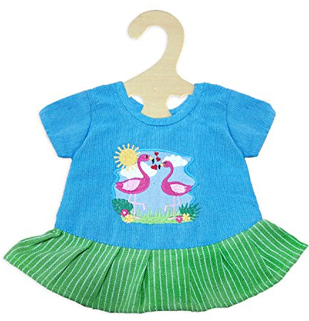 Heless 1810 - Fair Trade Kleid für Puppen im Flamingo Ella Design, Größe 28 - 35 cm