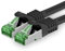 1aTTack.de Câble Réseau Cat7 Cat 7 10 GB/s - 1x 15m - RJ45 Ethernet LAN DSL Routeur Modem - Noir