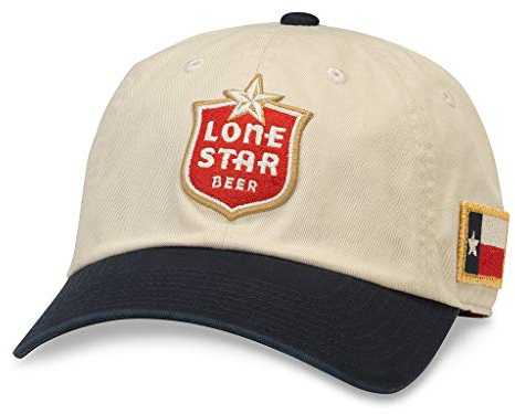 AMERICAN NEEDLE Texas Lone Star Beer Baseballmütze, offizielles Lizenzprodukt, verstellbar, United Slouch (Elfenbein/Marineblau), Einheitsgröße