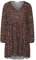 Sublevel Damen Kleid Frühling und Sommer mit Blumen-Muster Blumenkleid Langarm Black L/XL