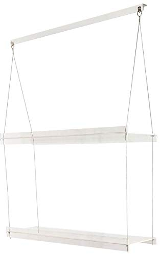 Supreme Tech Hängeregal aus Acryl für Fenster (55,9 cm breit, 2 Ablagen – 88,9 cm lang)