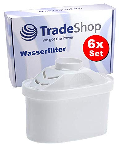 Lot de 6 cartouches filtrantes de rechange pour carafe filtrante Brita Mavea remplace Mavea 1001122 Brita Maxtra+ Aluna Cool Marella Mavea Maxtra