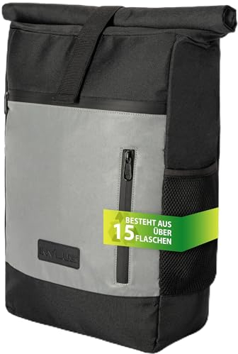 invilus ® - Rolltop Rucksack aus Recyceltem und Stark Reflektierenden Material - [Sicher durch die Nacht] - Der perfekte Rucksack für die dunkle Jahreszeit - Für Uni, Sport, Arbeit oder Freizeit
