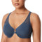 DELIMIRA Women's Front Fastening Bras Underwire Unlined Racerback Plus Size Bra Sargasso 40B