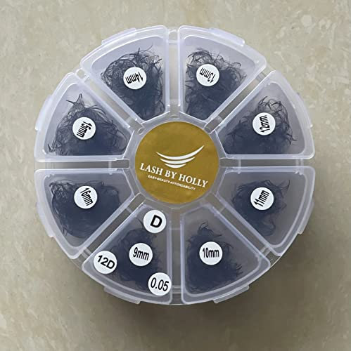 800 FANS LASH BY HOLLY PRE-MADE HAND MADE LASH FANS- MIX LENGTHS 9-15MM.… (10D800FAN-D)