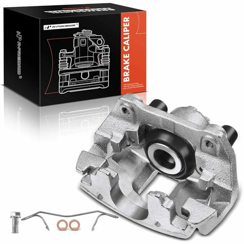 A-Premium Disc Brake Caliper Assembly with Bracket Compatible with Select Volvo Models - S60 2001-2009, XC70 2003-2007, S80 1999-2006, V70 2001-2007 - Rear Left Driver Side