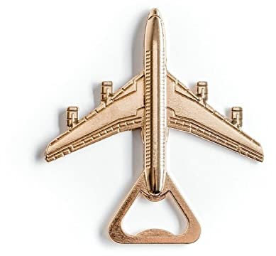 Flugzeug Flaschenöffner in bronze