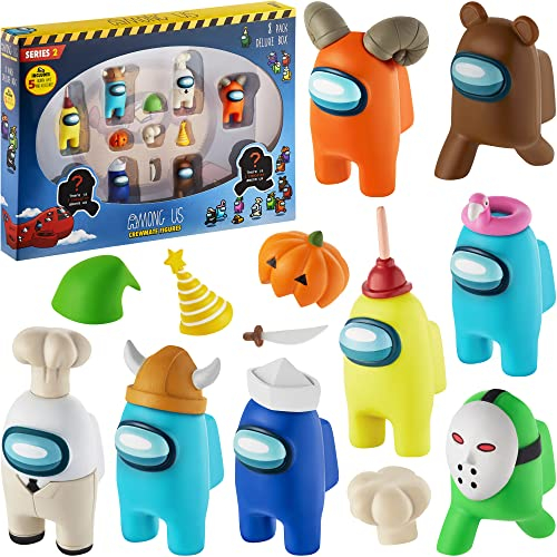 Among Us Crewmate Figuren, Deluxe-Box-Serie 2, ab 3 Jahren, 8 Stück