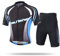 LCIGIA Kinder Fahrrad Trikot Set Jungen Radtrikot Schnell Trocknend Fahrradtrikot Mädchen Atmungsaktiv Kurzarmtrikot + Kurz Radhose mit 3D Sitzpolster, Blau+Schwarz, 152-158