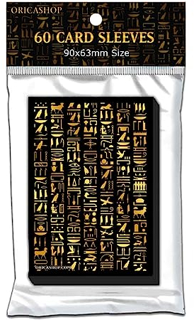 WAIFUWORLD SHOP YGO Kartenhüllen | Card Sleeves kompatibel mit Japanische Yu-Gi-Oh! TCG Karten | partieller Holoeffekt | 60 Stück pro Pack | YGO Hüllen Egyptian Millennium Style
