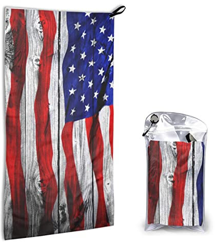 16x31.5in Serviette à séchage Rapide USA Drapeau Microfibre Serviettes de Plage Adulte pour Voyage Piscine Yoga Camping Couverture Fête des Mères Femmes Cadeaux