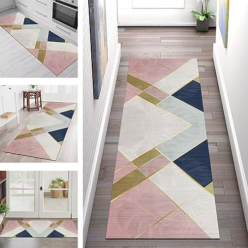 Tappeto Passatoia Corridoio Antiscivolo Tappeto Cucina Lavabile Grigio Bianco Nero Tappeto 60X300CM Tappeti Runner Soggiorno Tappetino zerbino al metro Si pulisce con il mocio è Antisfilo tappeti