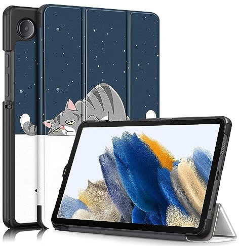 KUTEWEU Case for Galaxy Tab A9 8 inch Tablet 2023 Smart Tablet, Hard PC Back Shell Slim Cover Multi-Viewing Angles Stand Hard - Protective Galaxy Tab A9 8.0 - SM-X115 Tri-Fold Case Stand (LM)