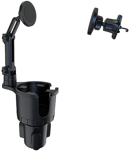 Cuxwill Getränkehalter Handyhalterung Auto für MagSafe, 2 Pack Magnetic KFZ Handy Halterung, Handyhalter für iPhone 15 14 13 12 Pro Plus Max Mini MagSafe Case und andere Smartphone