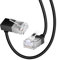 Dutevolns Cable Ethernet Ultrafino Cat 6 con Ángulo Descendente de 90° 2m, Flexibley Delgado RJ45 Cat 6a Cable LAN Gigabit Compatible con PC, Router, PS4/5 (Negro)