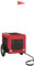 vidaXL Fahrradanhänger für Hunde, Hundeanhänger mit Reflektoren Flagge, Hundetransporter Maximale Belastbarkeit 30kg, Rot Schwarz Oxford-Gewebe Eisen
