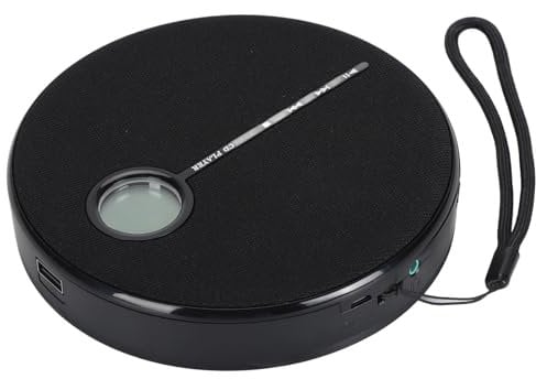 CD Player, Portable Bluetooth 5.0 CD Music Player with Rechargeable 2000mAh Battery, Outdoor Speaker for Car Home