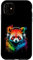 iPhone 11 Rainbow Dj Red Panda With Headphones Case