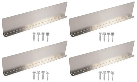 Déflecteur de Pluie pour Gouttière, 4 Pièces en Aluminium avec Vis, Protège contre les Débordements et les Éclaboussures, Évite les Dégâts des Eaux, Pour Toiture et Drainage