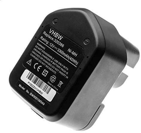 vhbw Akku Ersatz für Hitachi EB12S | EB12M, EB12G, EB12B, FEB12S12, FEB12, EB1224, EB12 für Werkzeug (3300 mAh, NiMH, 12 V)