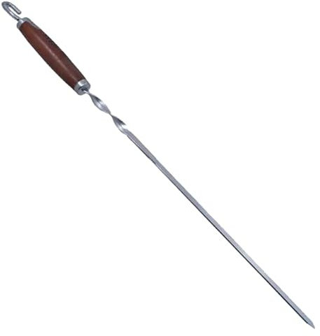 TEXAS CLUB - Spada per Barbecue in Acciaio Inox, Ideale per Churrasco, Kebab e Altri Tipi di Carne di Grande Dimensione, Spiedino per BBQ, Lunghezza 50 cm