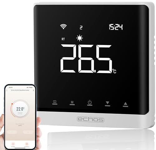 Termostato de pared para calefacción por suelo radiante, wifi, termostato de habitación sobre smartphone Tuya Smart Life Amazon Alexa Google Home controlable, termostato de suelo radiante, termostato