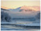 Bedruckt Schneebedeckte Berge in Alaska Flanell Grau und Weiß Teppich rutschfeste Türmatte Kunst Dekoration Spielteppich Geburtstag Geschenk Leicht zu reinigen und zu pflegen 60 x 110 cm