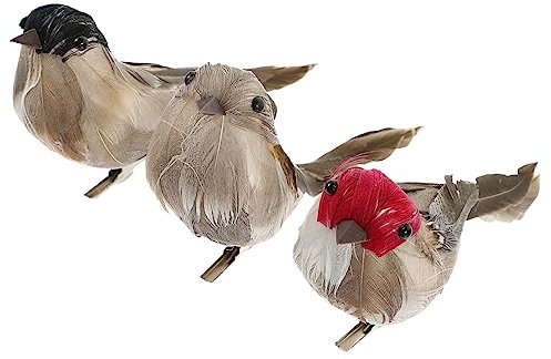 MUSISALY künstlicher Spatz Vogel Christbaumschmuck Künstliche Pflanze Finken simulationsvogel Spielzeug für Kinder Vogelkäfig kunstpflanze gefälschte Vogelverzierung Vogelschmuck Schaum