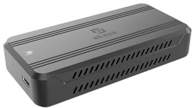 Akasa USB4 40Gbps to M.2 PCIe NVMe SSD Aluminium Enclosure with PWM Fan, Support UASP&Size in 2242/2260/2280 SSD, Compatible with Thunderbolt 3&USB4/3.2 for Hyper-Fast Data Transfer,AK-ENU4M2-01