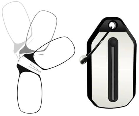 VPOUERY EIH1 Las últimas Gafas de Lectura Portátiles para Ancianos 1.5 Mini Lector de Nariz con Clip para Hombres y Mujeres Gafas de Lectura Flexibles Portátiles Antideslizantes