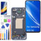 HLYGZX Display di ricambio per Samsung Galaxy A55 5G LCD TFT A556B A556B/DS A556E Display Touch Digitizer Assembly Kit parti di riparazione (nero con cornice, senza impronte digitali)