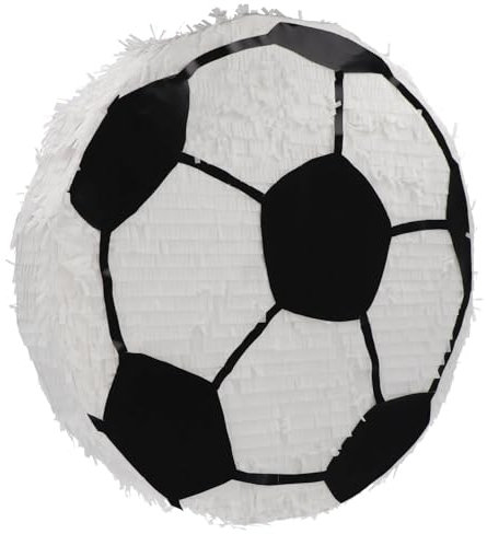 Folat 27576 Fußball Piñata - Fantastic Football - 50 x 50 cm - Fussball Geburtstagsdeko für Kinder Junge und Mädchen Party Dekoration, Schwarz-weiß