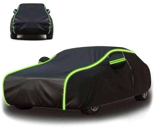 Auto Abdeckplane Autoabdeckung für 𝖵𝖶 𝖦𝗈𝗅𝖿 7 GTI, Wasserdicht Autoabdeckung Atmungsaktiv Vollgarage Autoplane Staubdicht Winddicht Schneedicht UV Schutz Outdoor(Black,für 𝖵𝖶 𝖦𝗈𝗅𝖿 7 GTI)