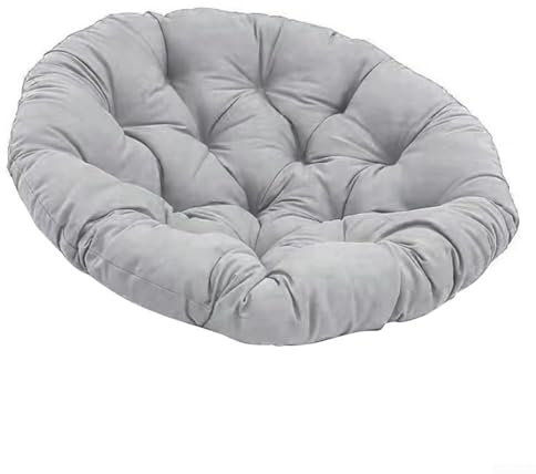 60 x 60 cm Sitzkissen Kissen Stuhlkissen – waschbar rund Outdoor Sitzkissen – Schaukelkorb Schaukelstuhl Kissen – für Hängestühle (C)