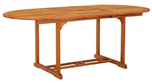 Myheimly Gartentisch 200x100x75 cm Massivholz Eukalyptus