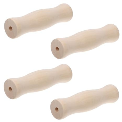 Toddmomy 4piezas Mango De Madera Ergonómico para Parrillas De Resistente y Cómodo para y Barbacoas