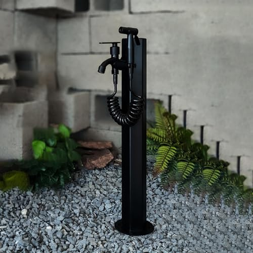 SFJATTA Wasserzapfsäule Edelstahl Frostsicherer Wasserzapfstelle Vertikale Garten-Wasserhahn-Säule Für Draußen